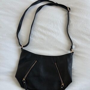 Chic Black Leather Crossbody Bag